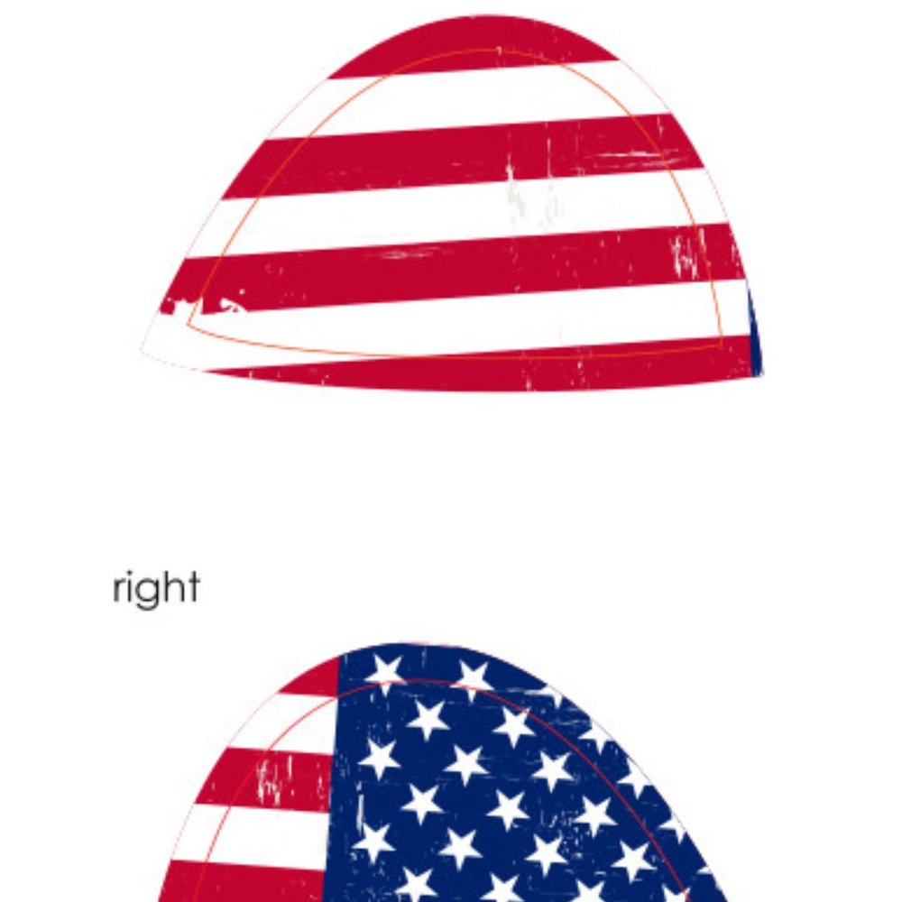 American Flag Toe Cap Decal Sticker - Picture 3 of 3